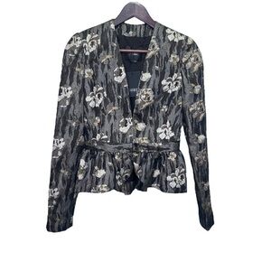Bird by Juicy Couture Floral Jacquard Blazer Size XS NWT Mod Feminine